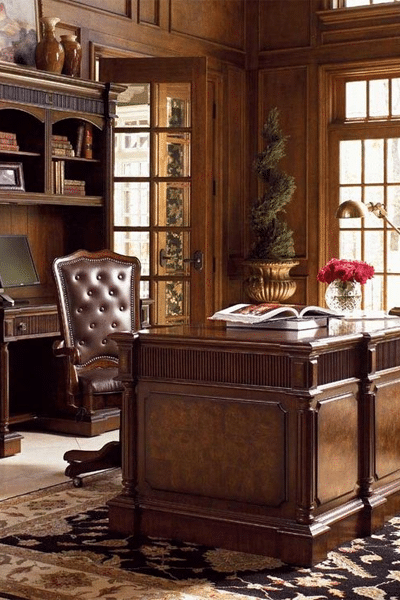 Executive desk and chair.