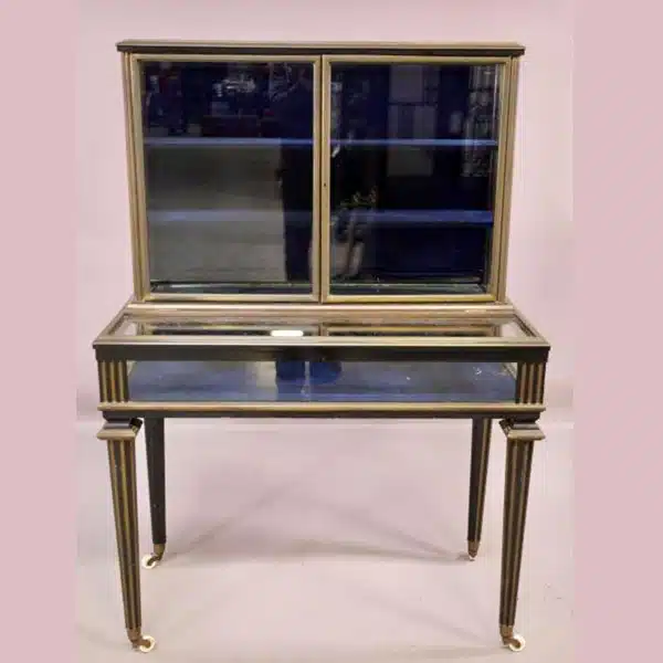 antique louis XV-style vitrine cabinet.